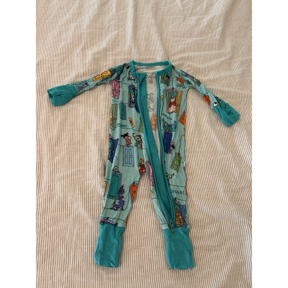 Little Sleepies Zippy Newborn Monsters Inc Scream Team Disney Bamboo Long Sleeve - Picture 7 of 10